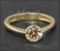 Preview: Gold Ring mit 0,71ct Brillant, champagner & VS1